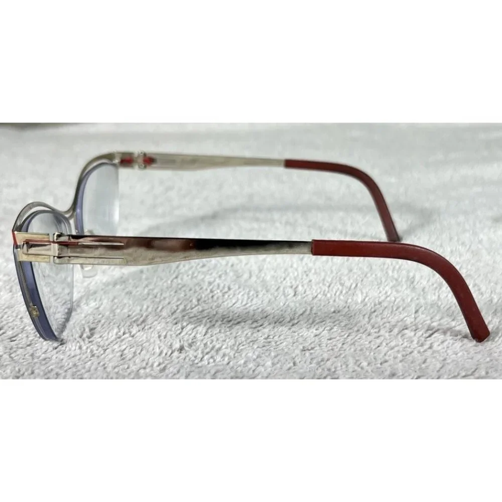OVVO OPTICS Eyeglasses Frames 3741 c 11A Red Gold Cat Eye Half Rim 53-17-135